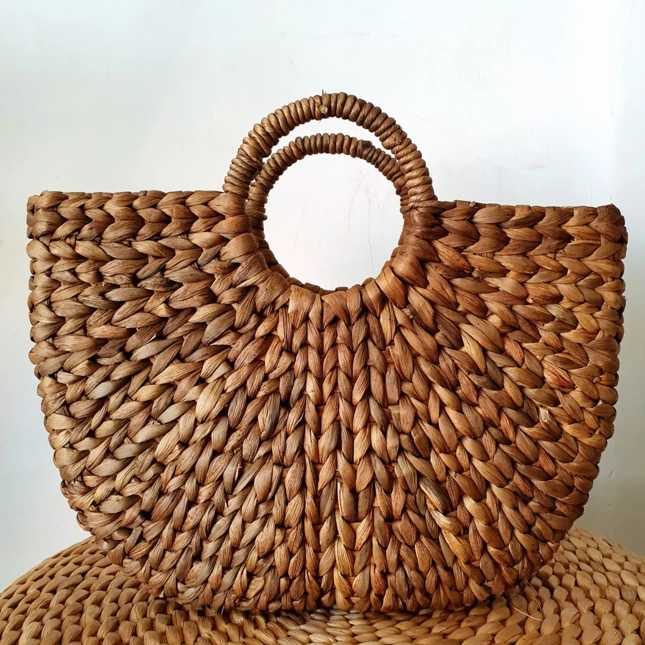 Natural Plaited Water Hyacinth Bag Set