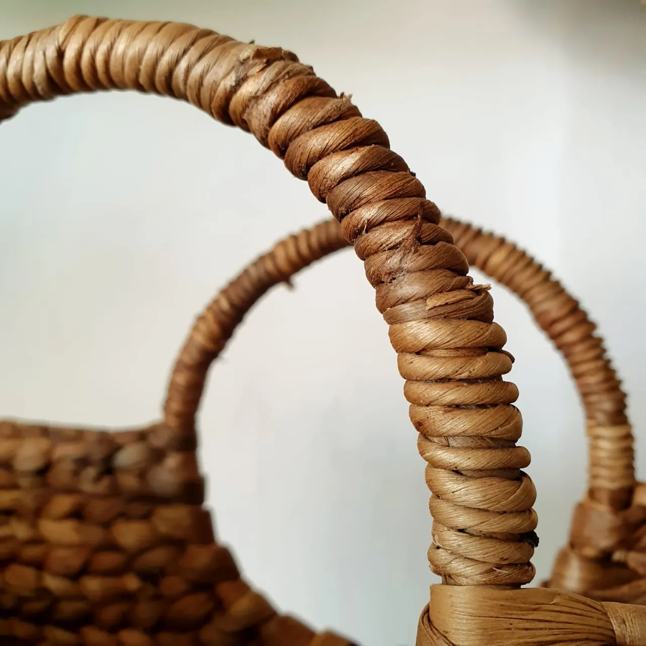 Natural Plaited Water Hyacinth Bag Set