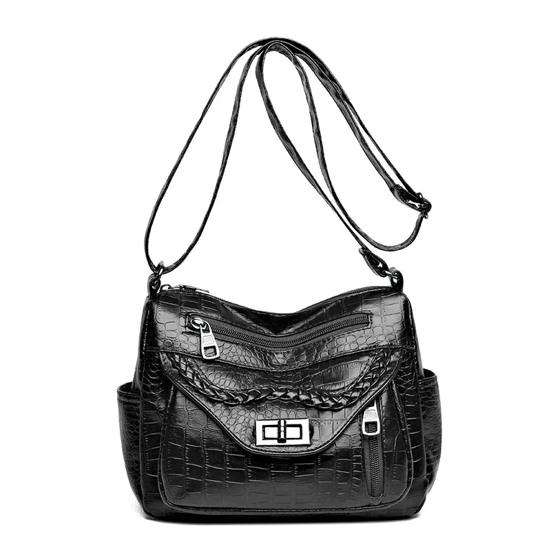 New Fashion High Quality Woman Messenger Bag Luxury Soft Leather Handbags