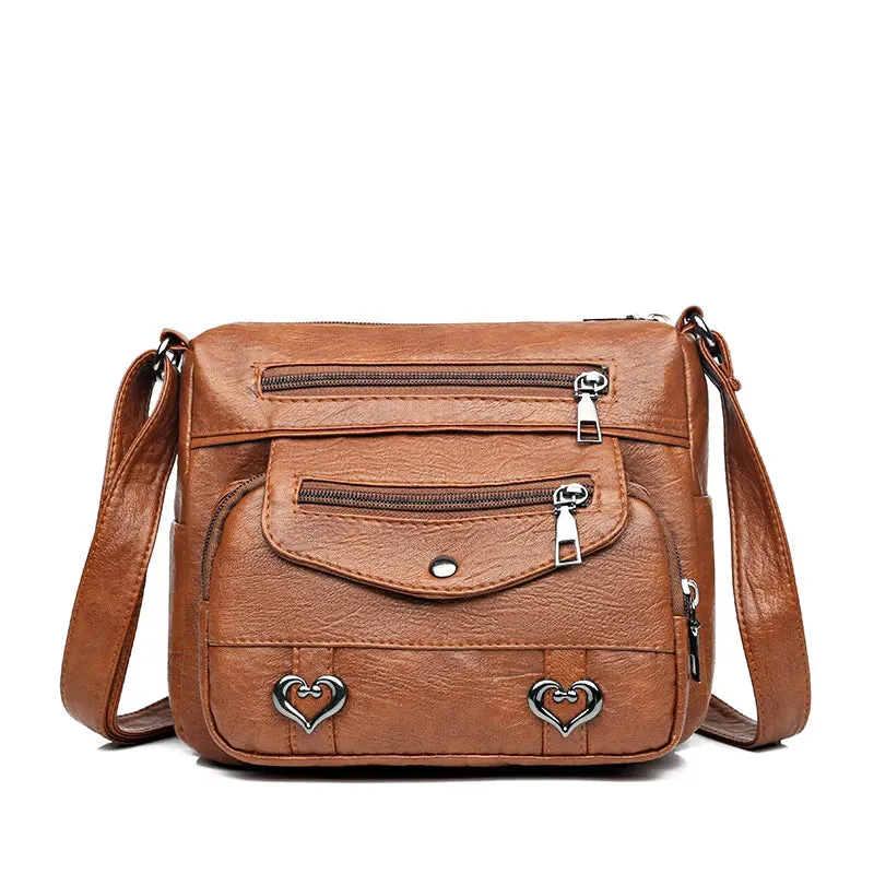New Fashion High Quality Woman Messenger Bag Luxury Soft Leather Handbags