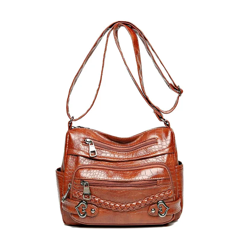 New Fashion High Quality Woman Messenger Bag Luxury Soft Leather Handbags