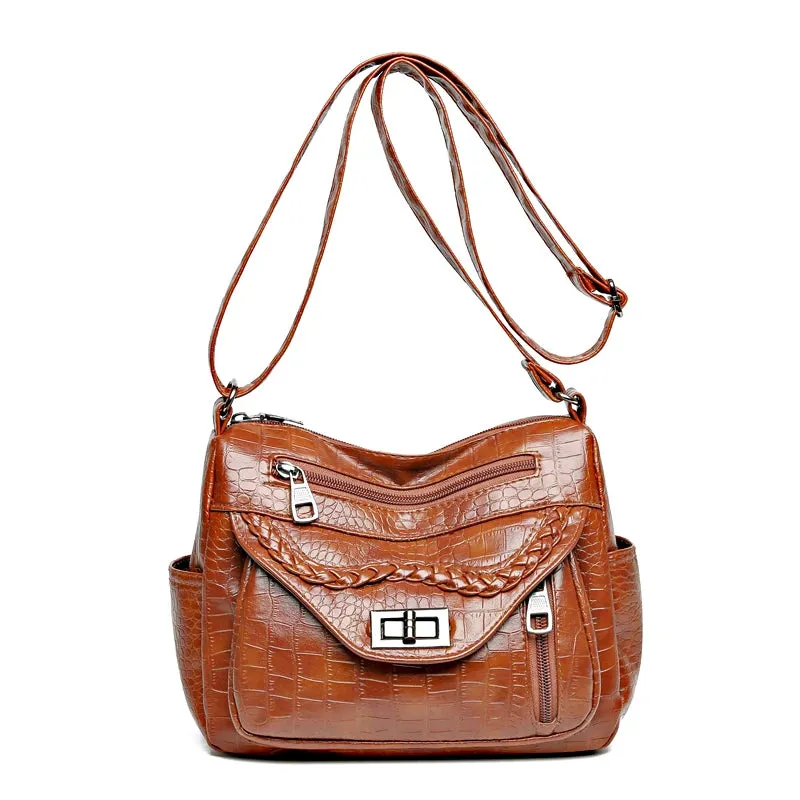New Fashion High Quality Woman Messenger Bag Luxury Soft Leather Handbags