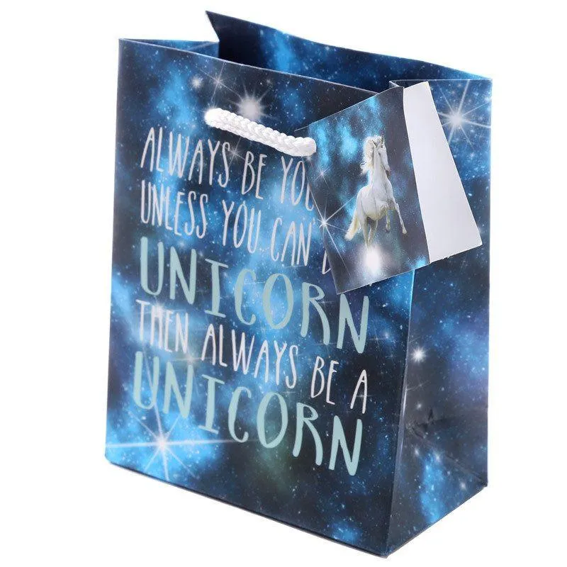 Pack of 6 - Cosmic Unicorn Design Party Gift Bags 14 x 6 x 11cm (Pk6)