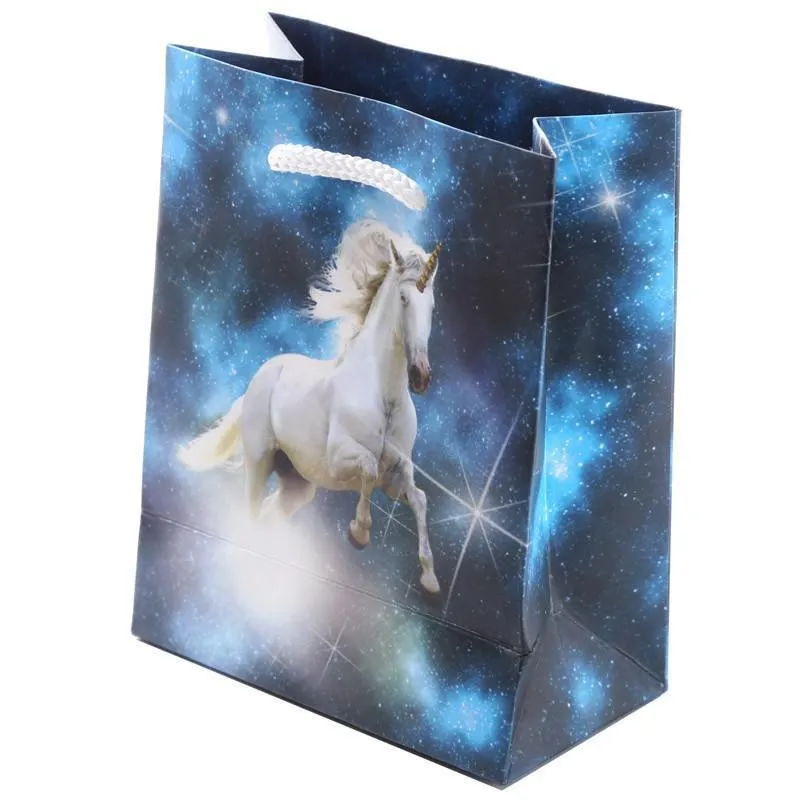 Pack of 6 - Cosmic Unicorn Design Party Gift Bags 14 x 6 x 11cm (Pk6)
