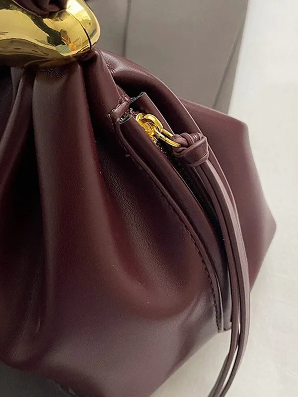 Pleated Split-Joint Zipper Handbags Bags