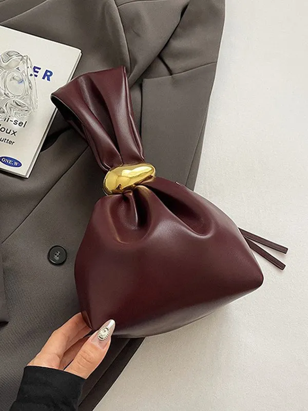 Pleated Split-Joint Zipper Handbags Bags