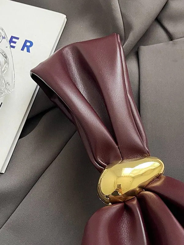 Pleated Split-Joint Zipper Handbags Bags