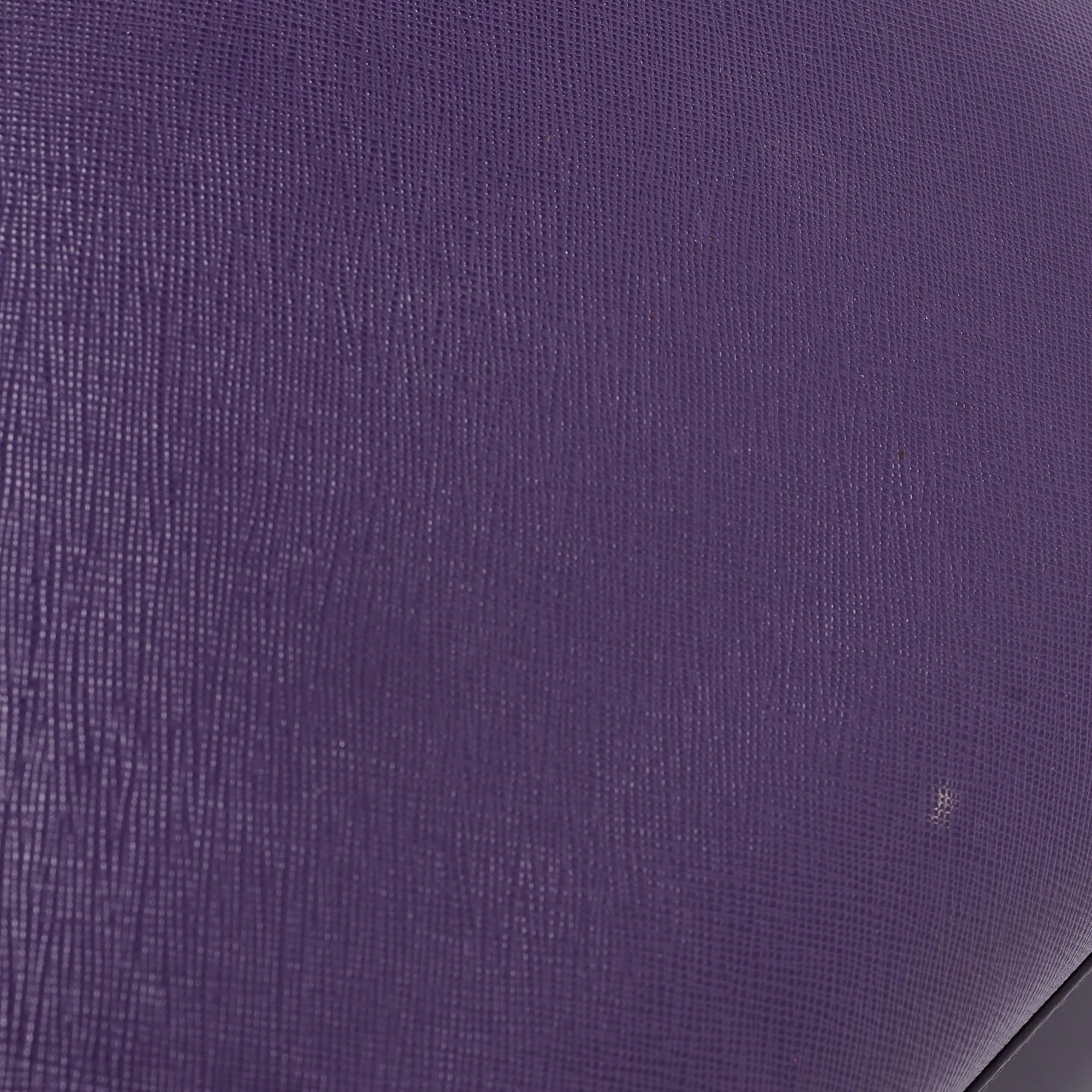 Prada Purple Saffiano Lux Leather Pyramid Frame Satchel
