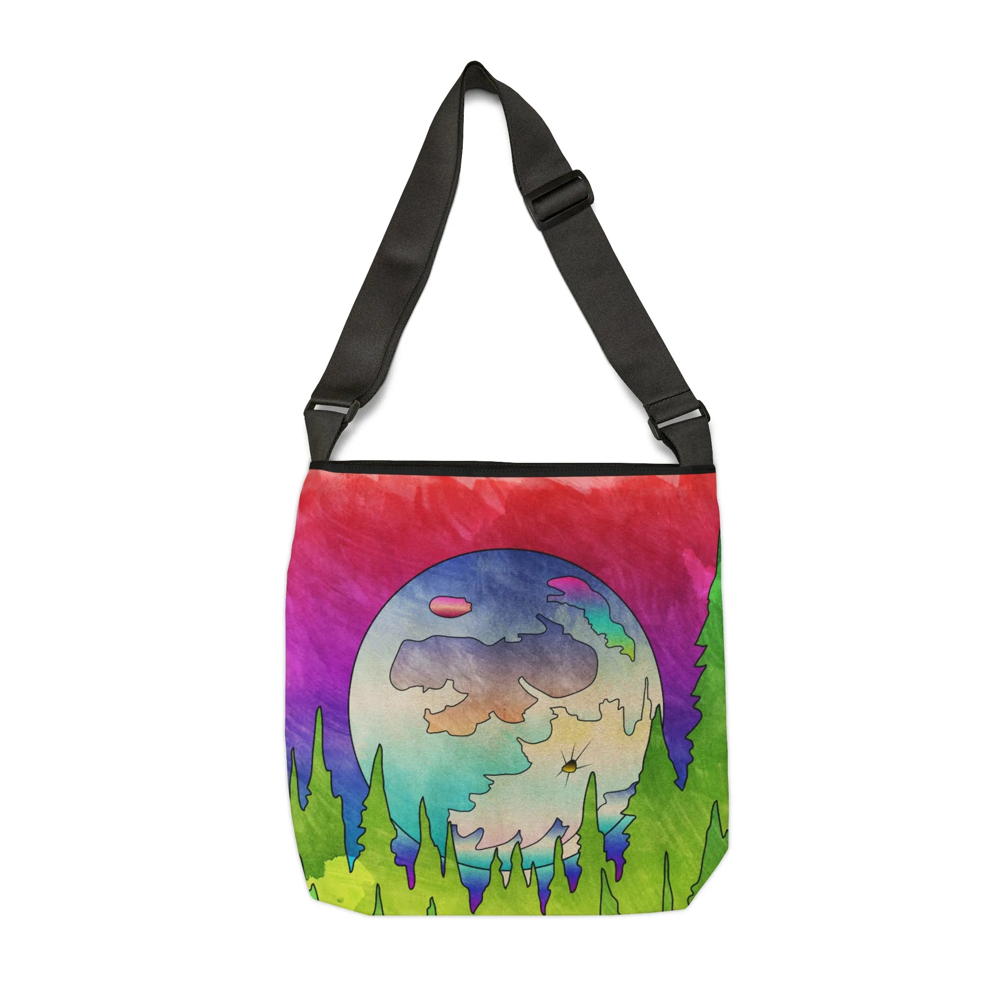 Rising Moon Adjustable Tote Bag-Art Work By Paul Brooks