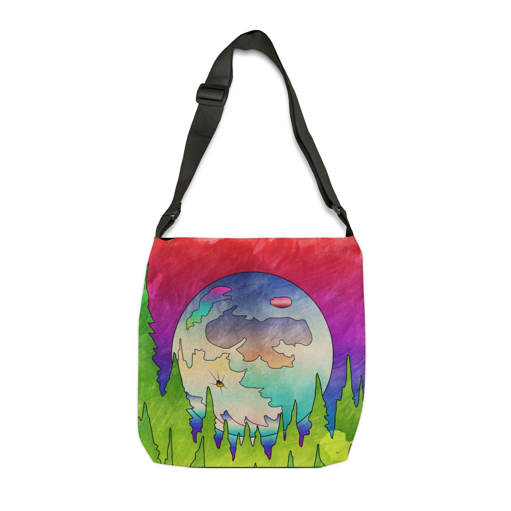 Rising Moon Adjustable Tote Bag-Art Work By Paul Brooks