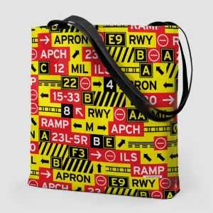 Runway Signs - Tote Bag