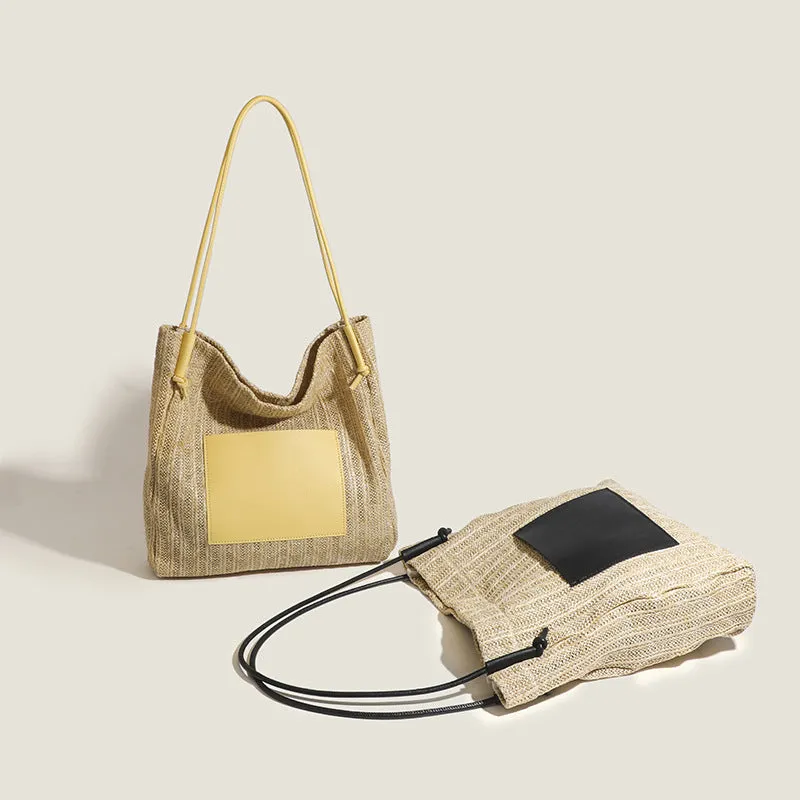 SEALBEER Hot trade New bag women's popular new summer woven bag simple versatile tote bag women's shoulder bag large bag