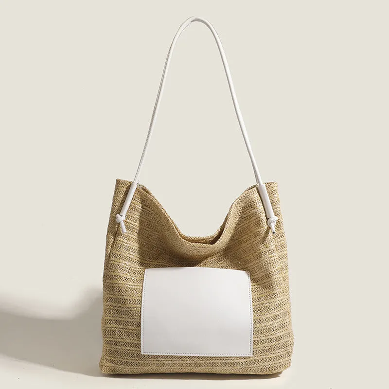 SEALBEER Hot trade New bag women's popular new summer woven bag simple versatile tote bag women's shoulder bag large bag