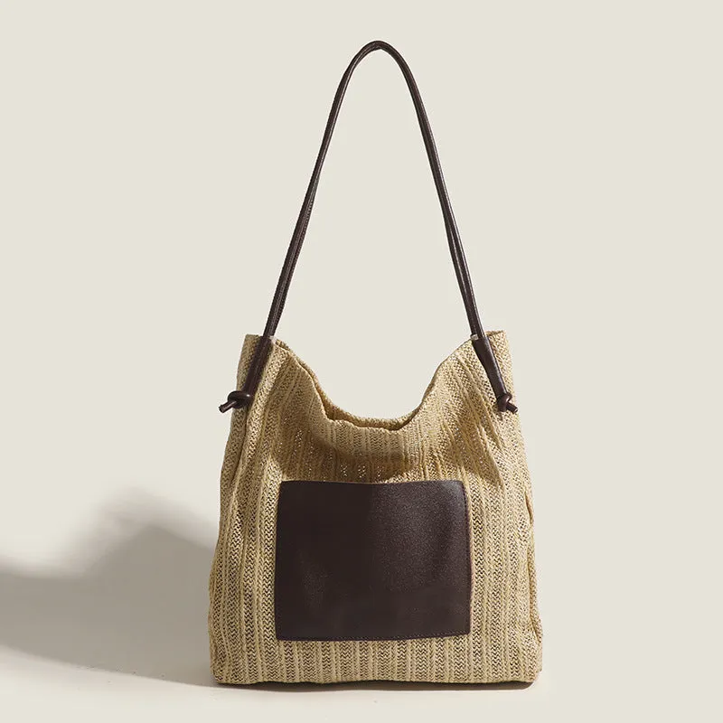 SEALBEER Hot trade New bag women's popular new summer woven bag simple versatile tote bag women's shoulder bag large bag