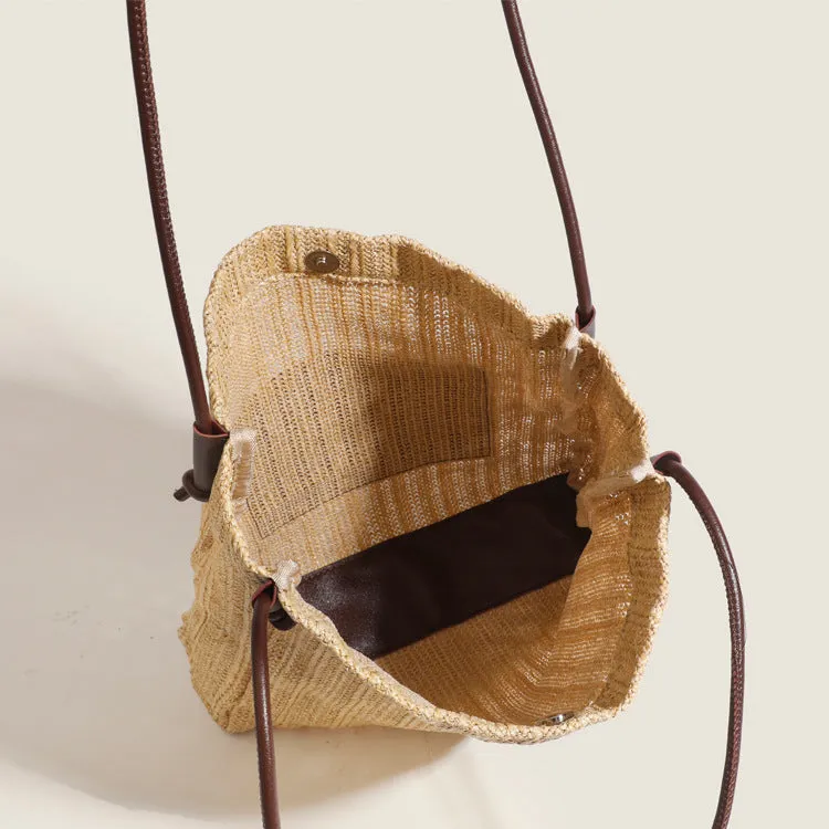SEALBEER Hot trade New bag women's popular new summer woven bag simple versatile tote bag women's shoulder bag large bag