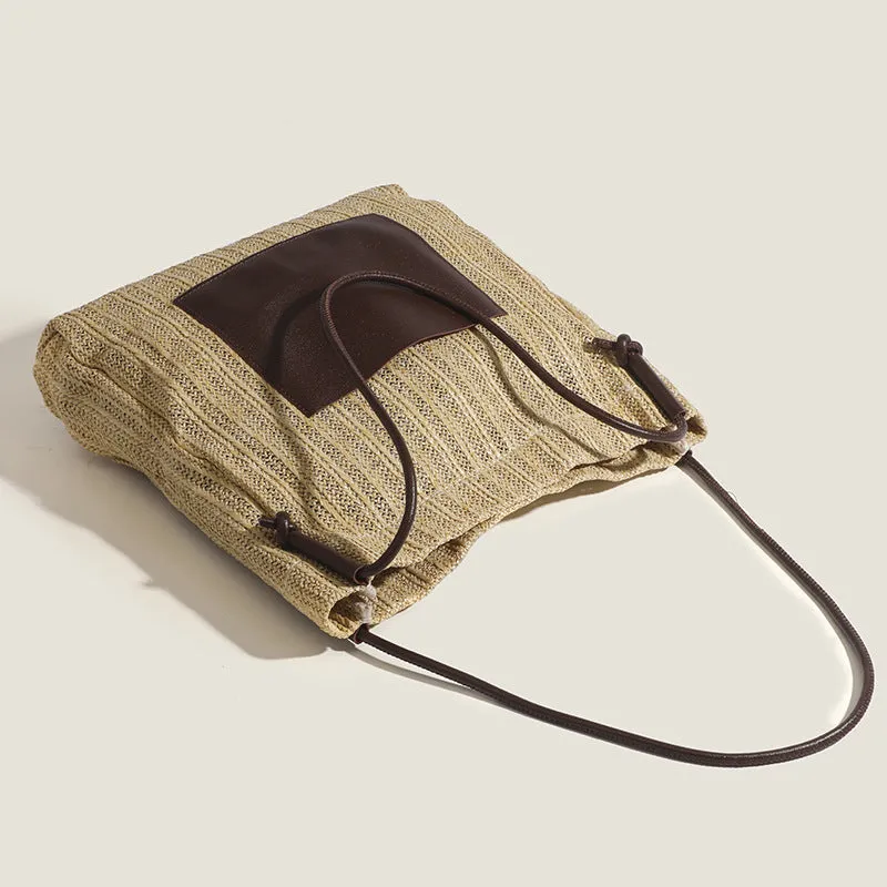 SEALBEER Hot trade New bag women's popular new summer woven bag simple versatile tote bag women's shoulder bag large bag
