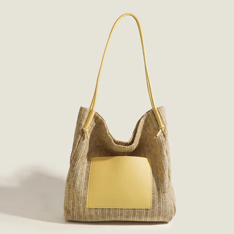 SEALBEER Hot trade New bag women's popular new summer woven bag simple versatile tote bag women's shoulder bag large bag