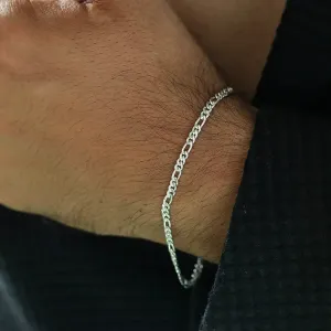 Sleek Cuban Links Silver Men's Bracelet