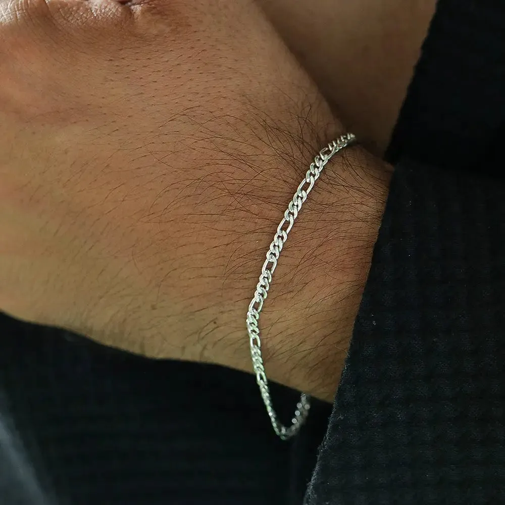 Sleek Cuban Links Silver Men's Bracelet