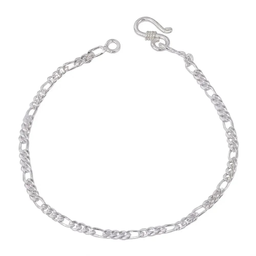 Sleek Cuban Links Silver Men's Bracelet
