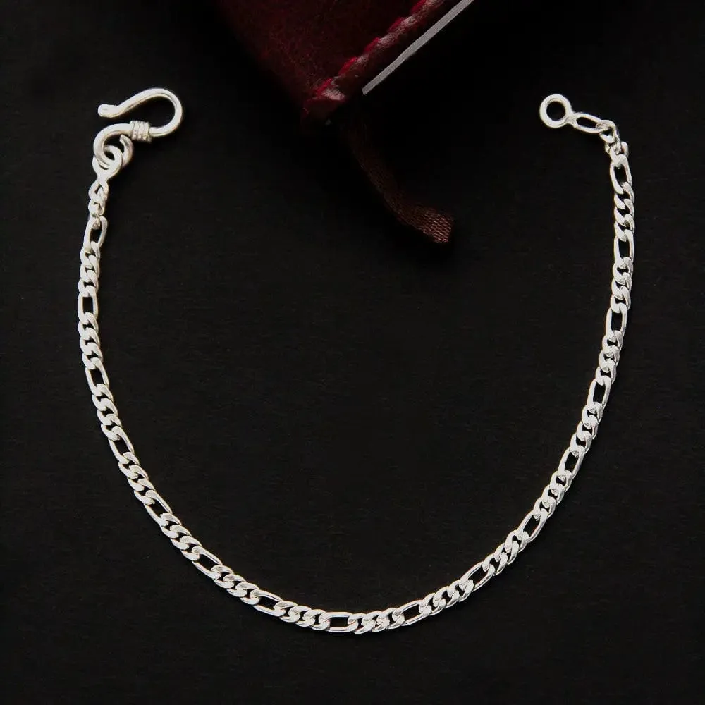 Sleek Cuban Links Silver Men's Bracelet