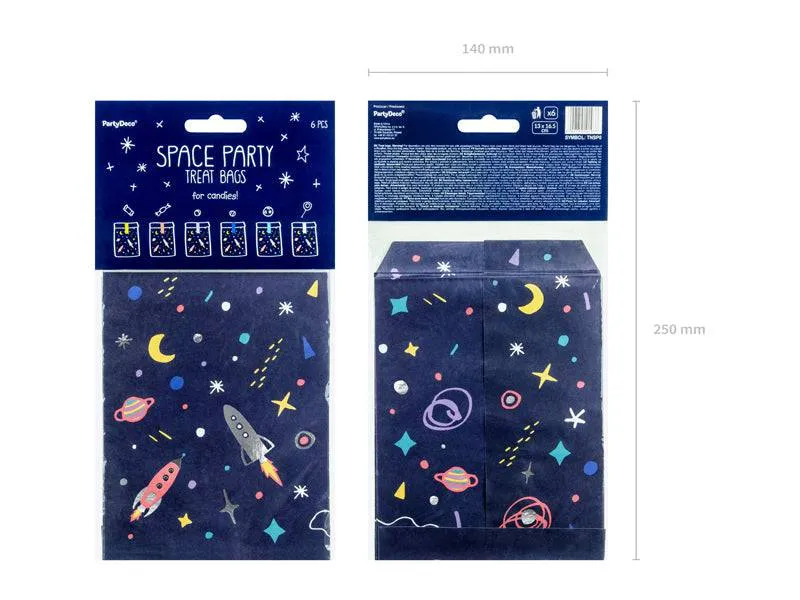 Space Party Treat Bags- 6pk S9204