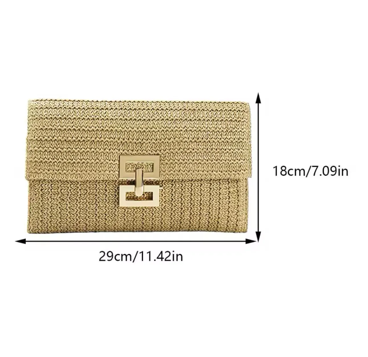 Straw Clutch Bag Hacienda