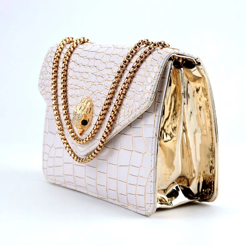 Stylish Crocodile Pattern Flap Open Shoulder Bags for Girls #KG-443 #22