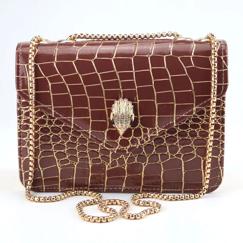 Stylish Crocodile Pattern Flap Open Shoulder Bags for Girls #KG-443 #22
