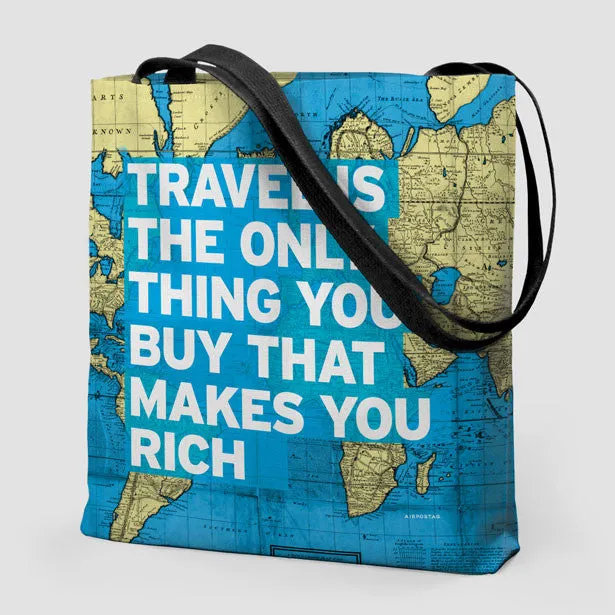 Travel is - World Map - Tote Bag