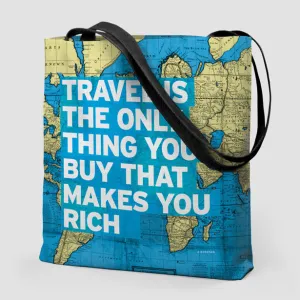 Travel is - World Map - Tote Bag