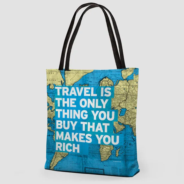 Travel is - World Map - Tote Bag