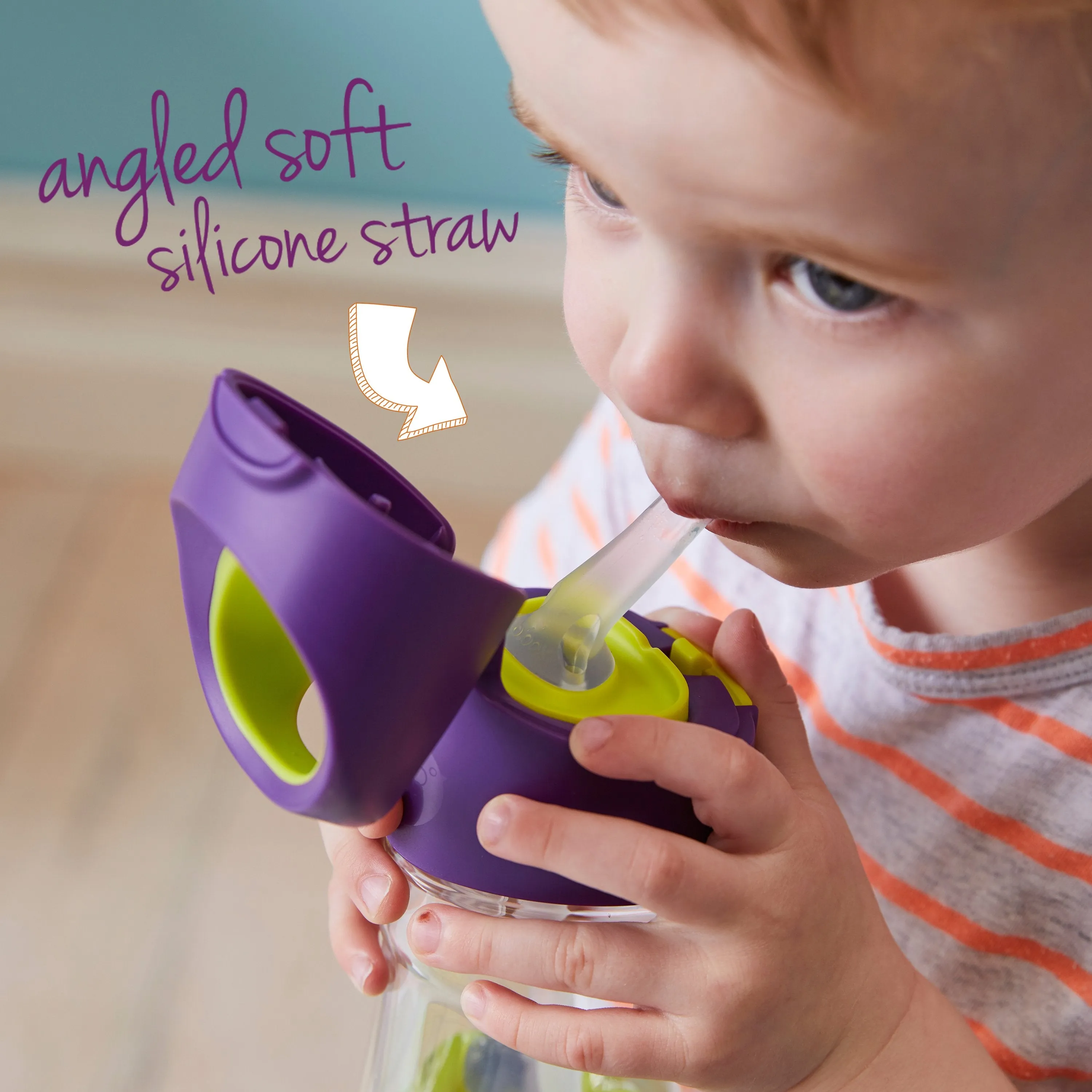 tritan™ drink bottle 450ml - blue slate