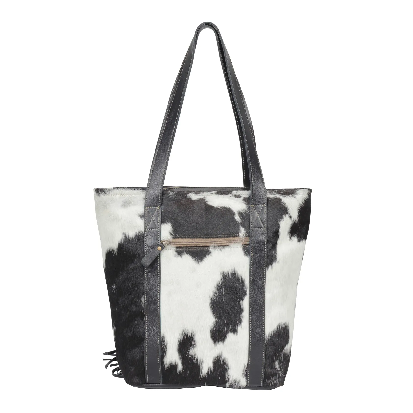 Vanilla Crème Leather & Hairon Bag