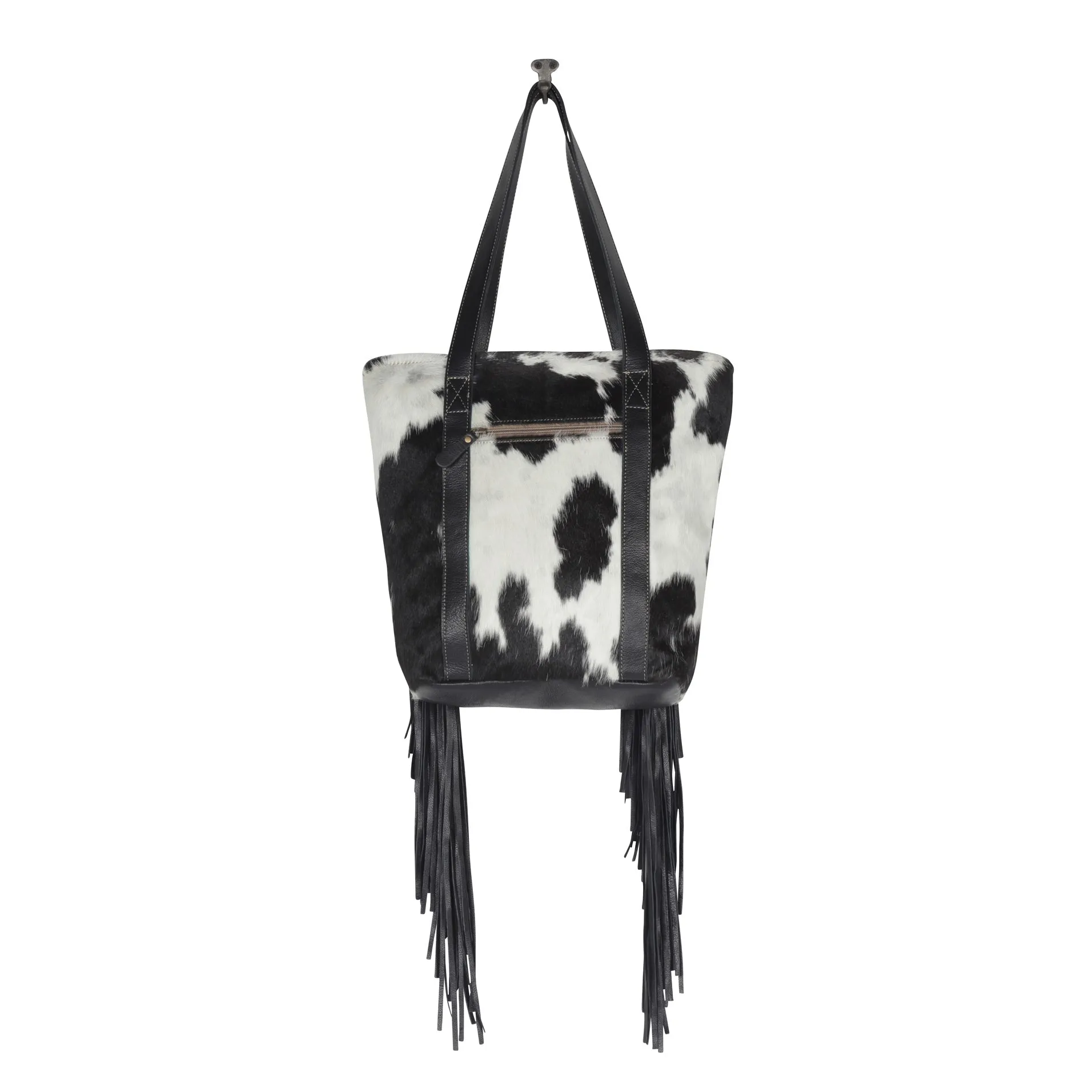 Vanilla Crème Leather & Hairon Bag