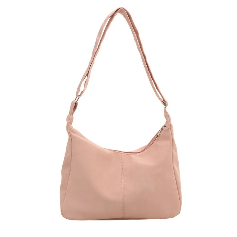 Wholesale Retro Solid Color Versatile Shoulder Bag