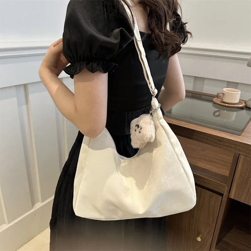 Wholesale Retro Solid Color Versatile Shoulder Bag