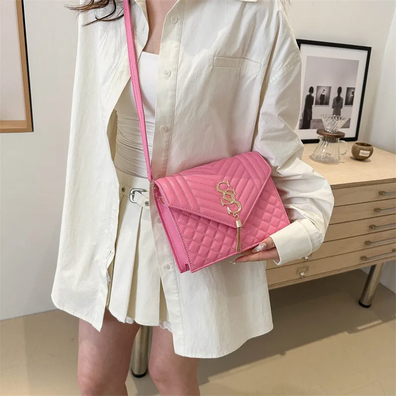Wholesale Simple and Versatile One-shoulder Crossbody Tassel Underarm Bag