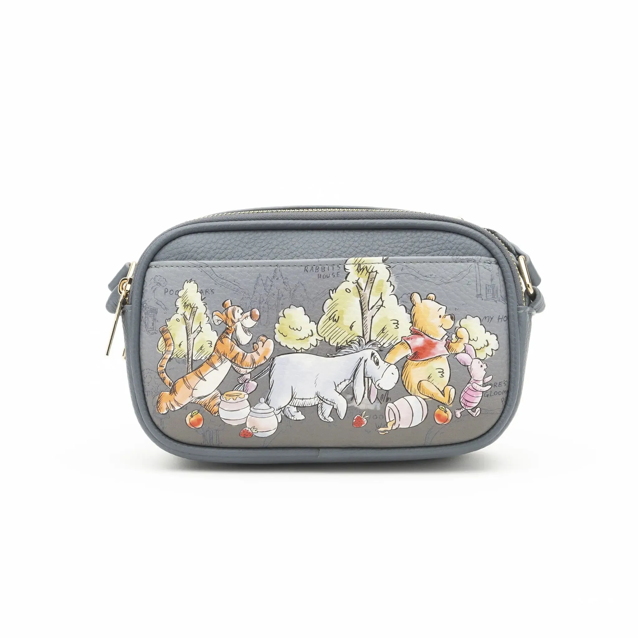 WondaPop Eeyore Double Zipper Crossbody/Shoulder Bag