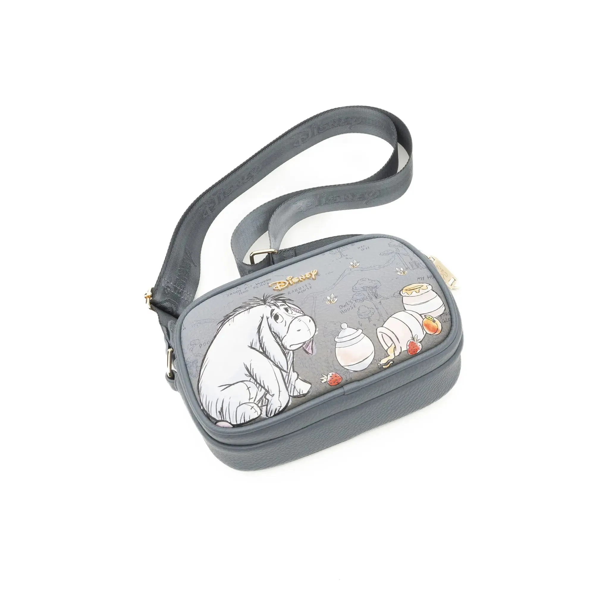 WondaPop Eeyore Double Zipper Crossbody/Shoulder Bag