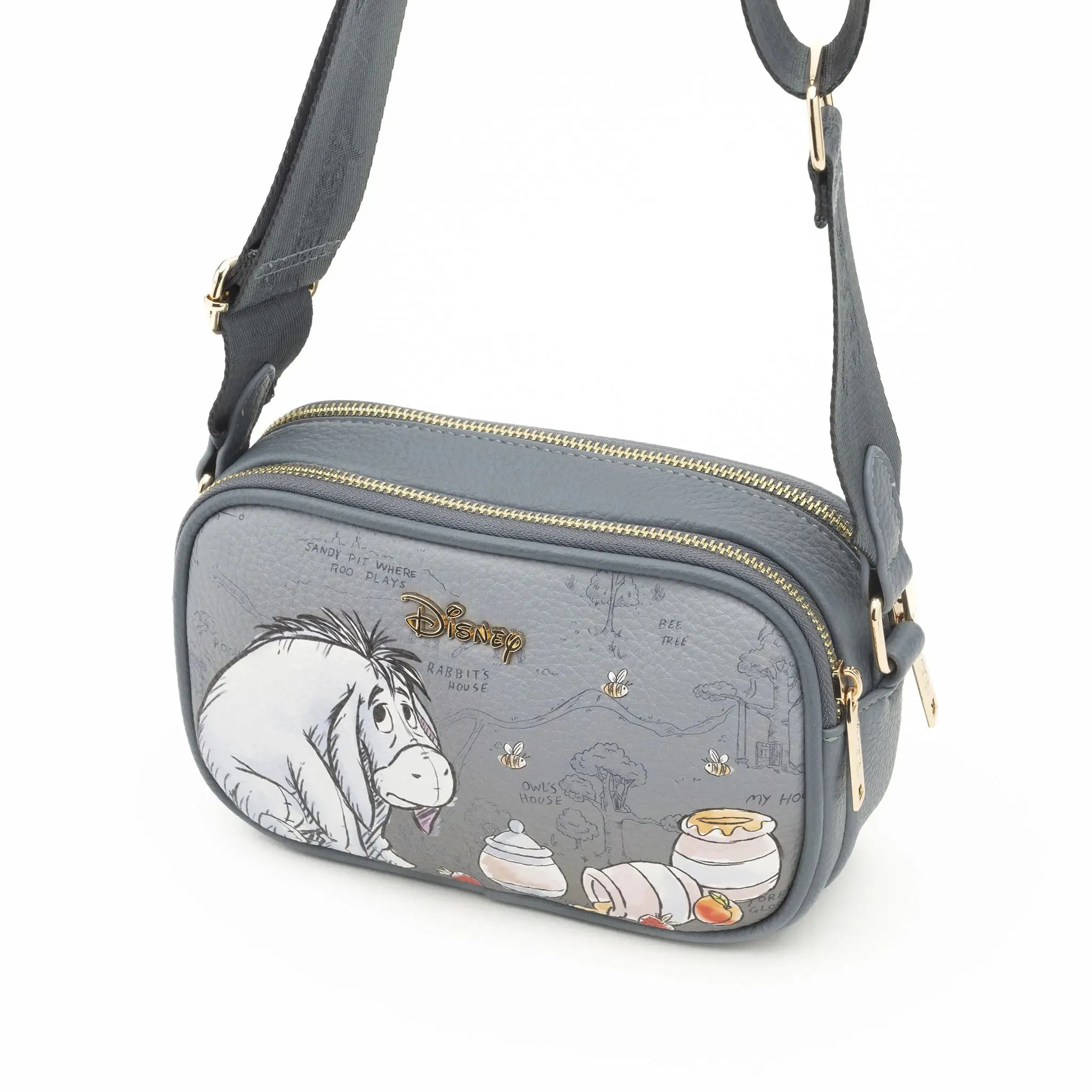 WondaPop Eeyore Double Zipper Crossbody/Shoulder Bag