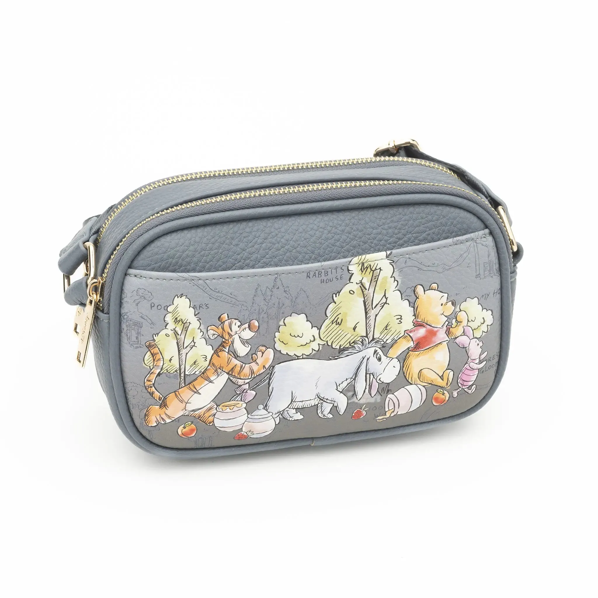 WondaPop Eeyore Double Zipper Crossbody/Shoulder Bag