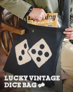 Workwear Lucky Dice Knitted Contrast Color Wool Men's Bag